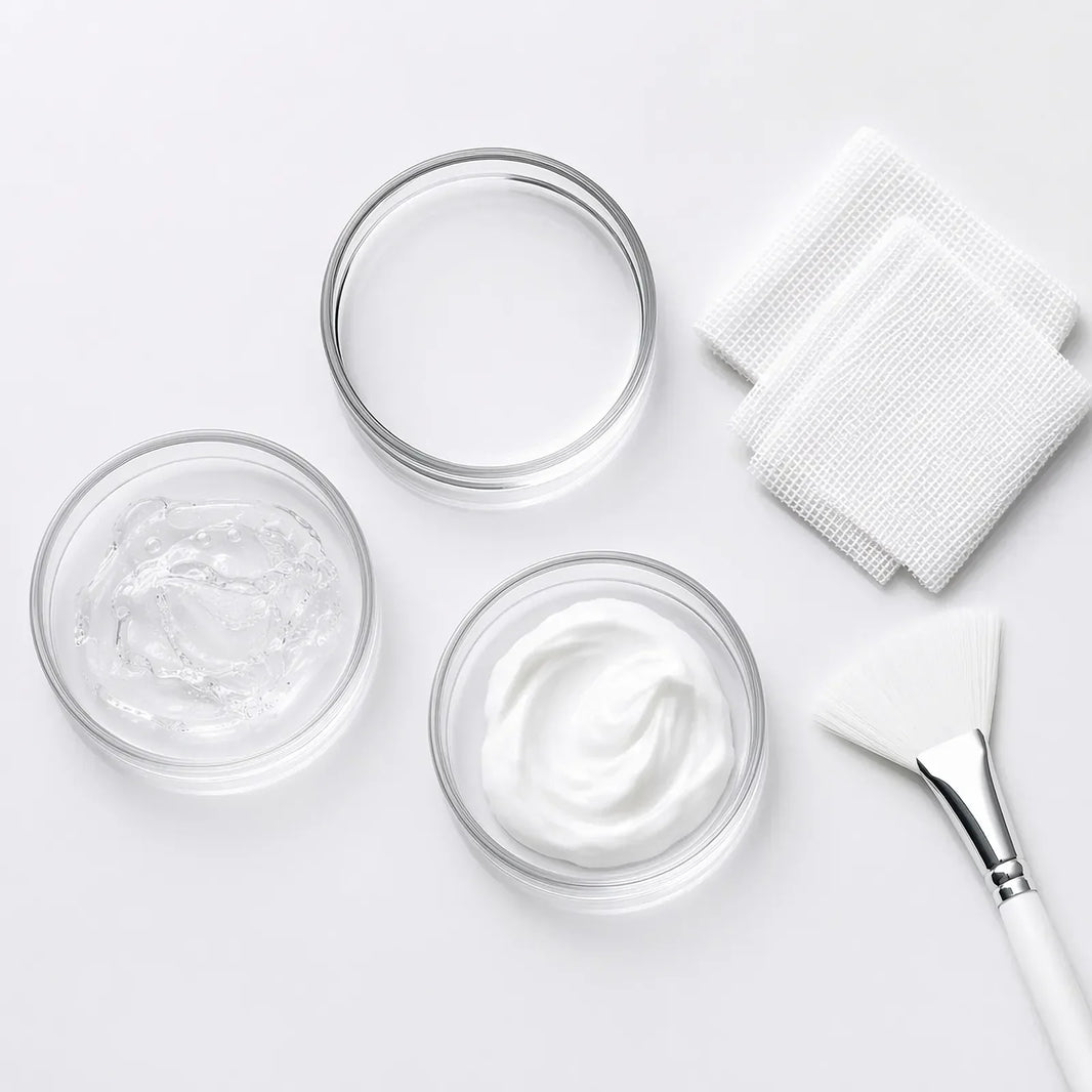 Peel on a jar with brush