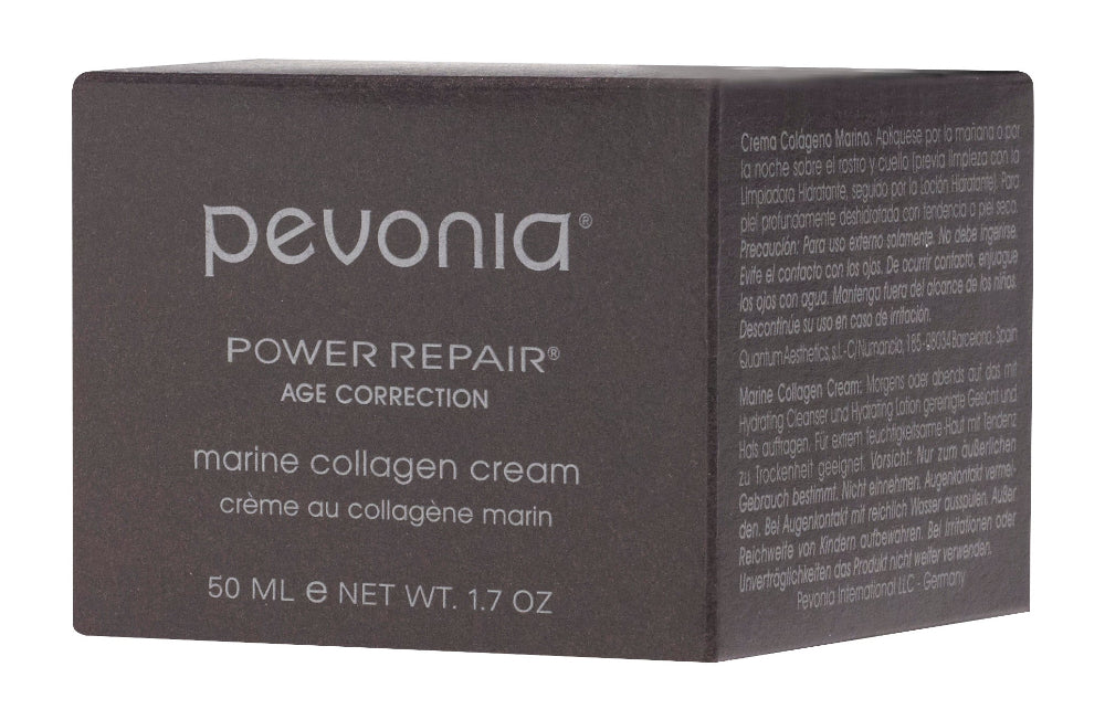 Pevonia marine collagen cream packaging on a white background