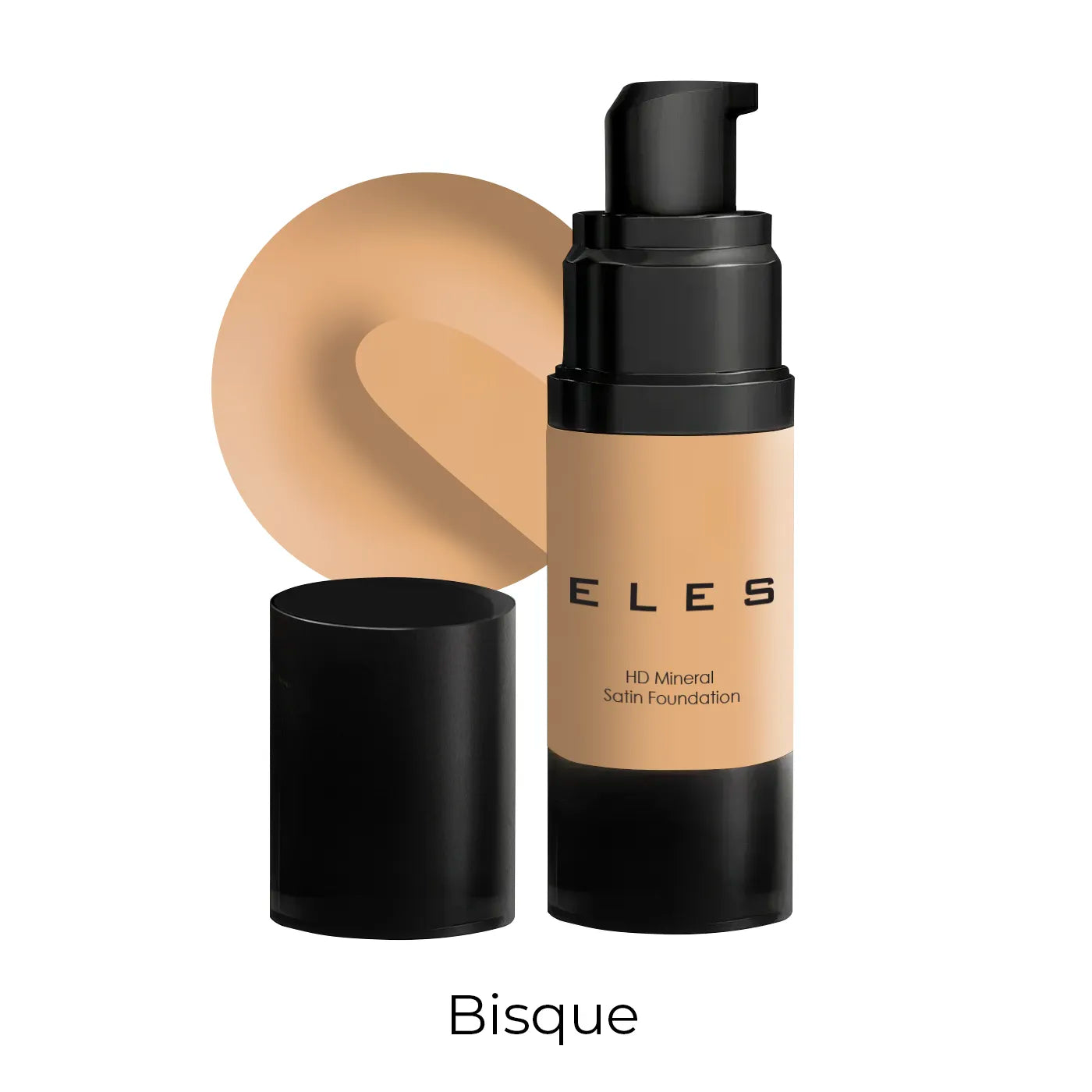 ELES HD Mineral Satin Foundation 30ml  Bisque on a white background