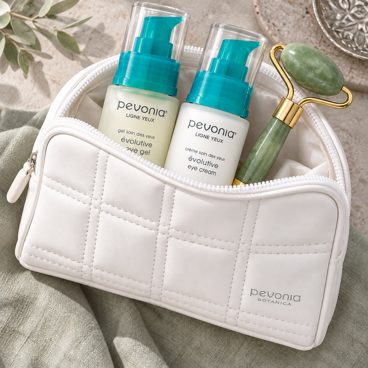 Eye Care Solutions Gift Bag - white pouch