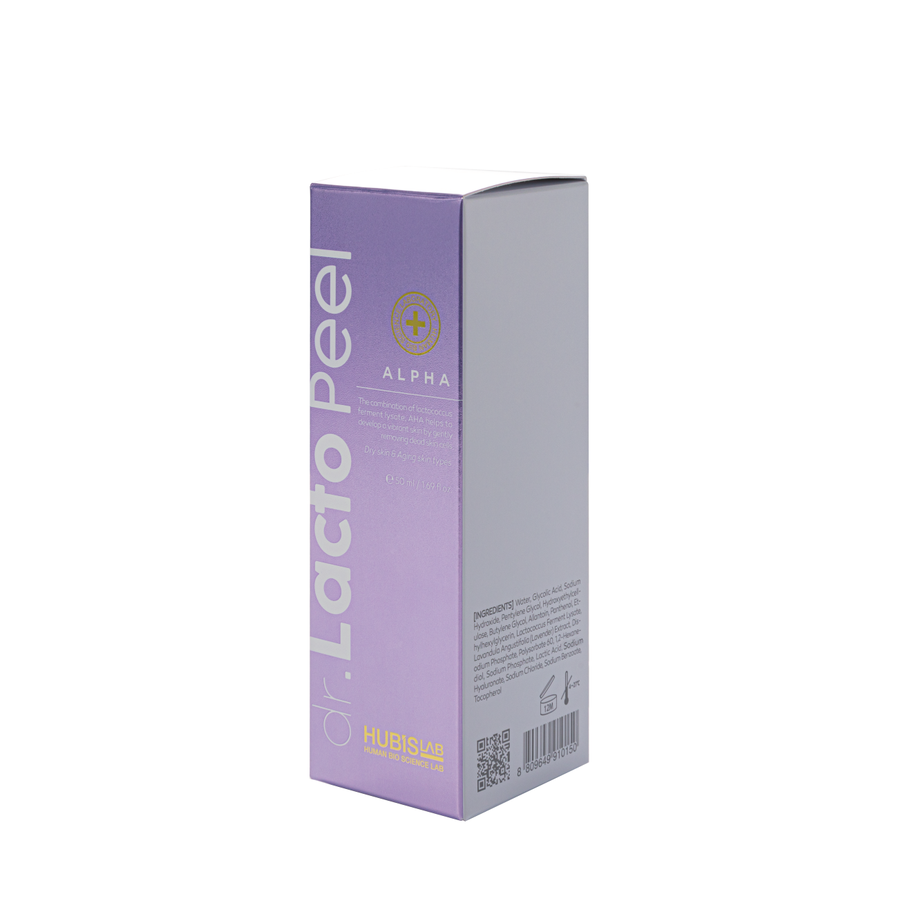 HUBISLAB Dr. Lacto Peel packaging on a white background