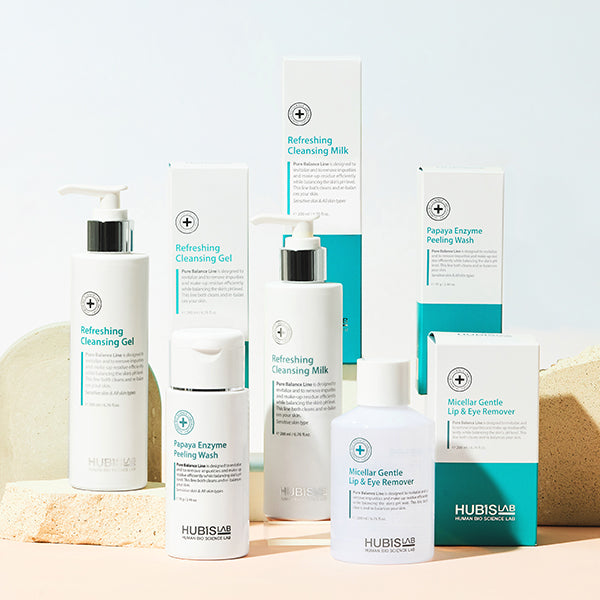 Hubislab skincare Pure Balance Retail Group image on a light background
