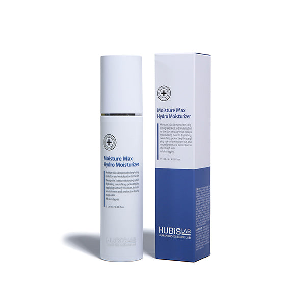 Hubislab Moisture Max Hydro Moisturizer with packaging on a white background