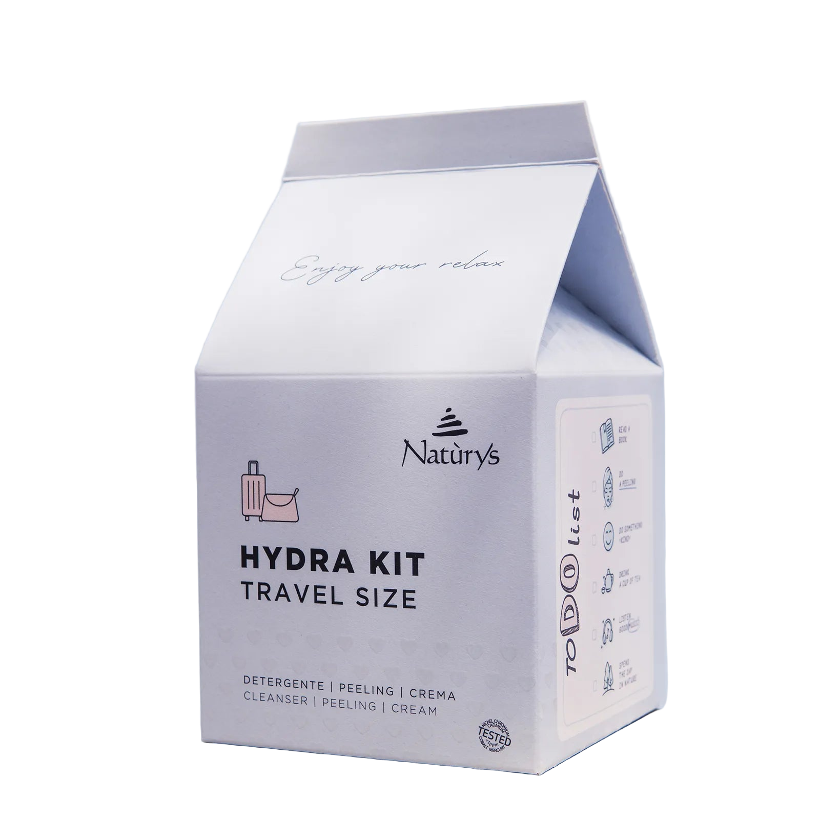 Natury's Hydra Kit travel size packaging on a white background