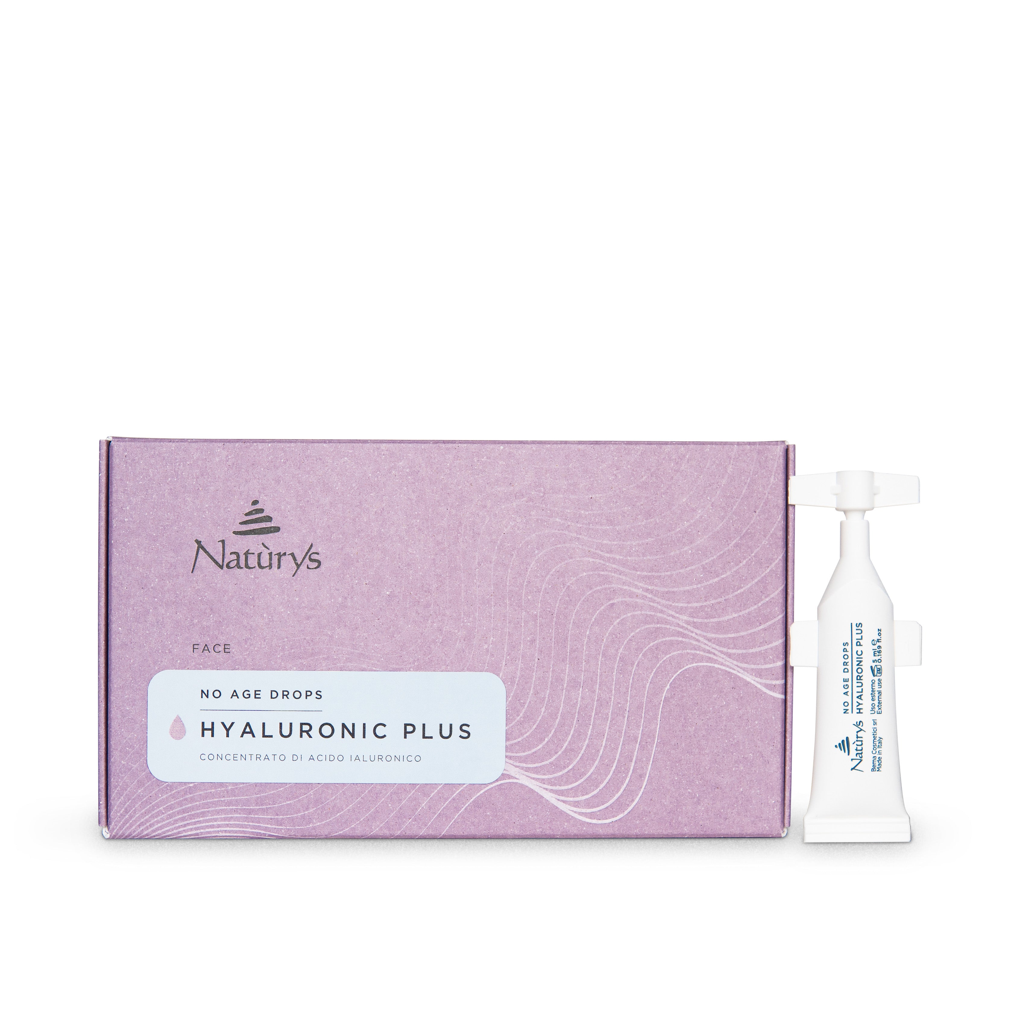 Naturys Hyaluronic Plus skincare product packaging on a white background