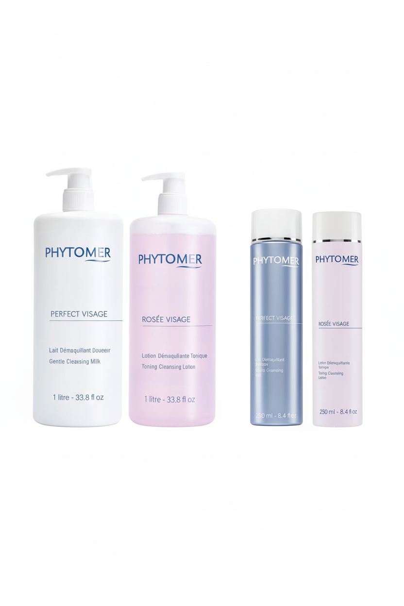 Set of Phytomer skincare products on a white background