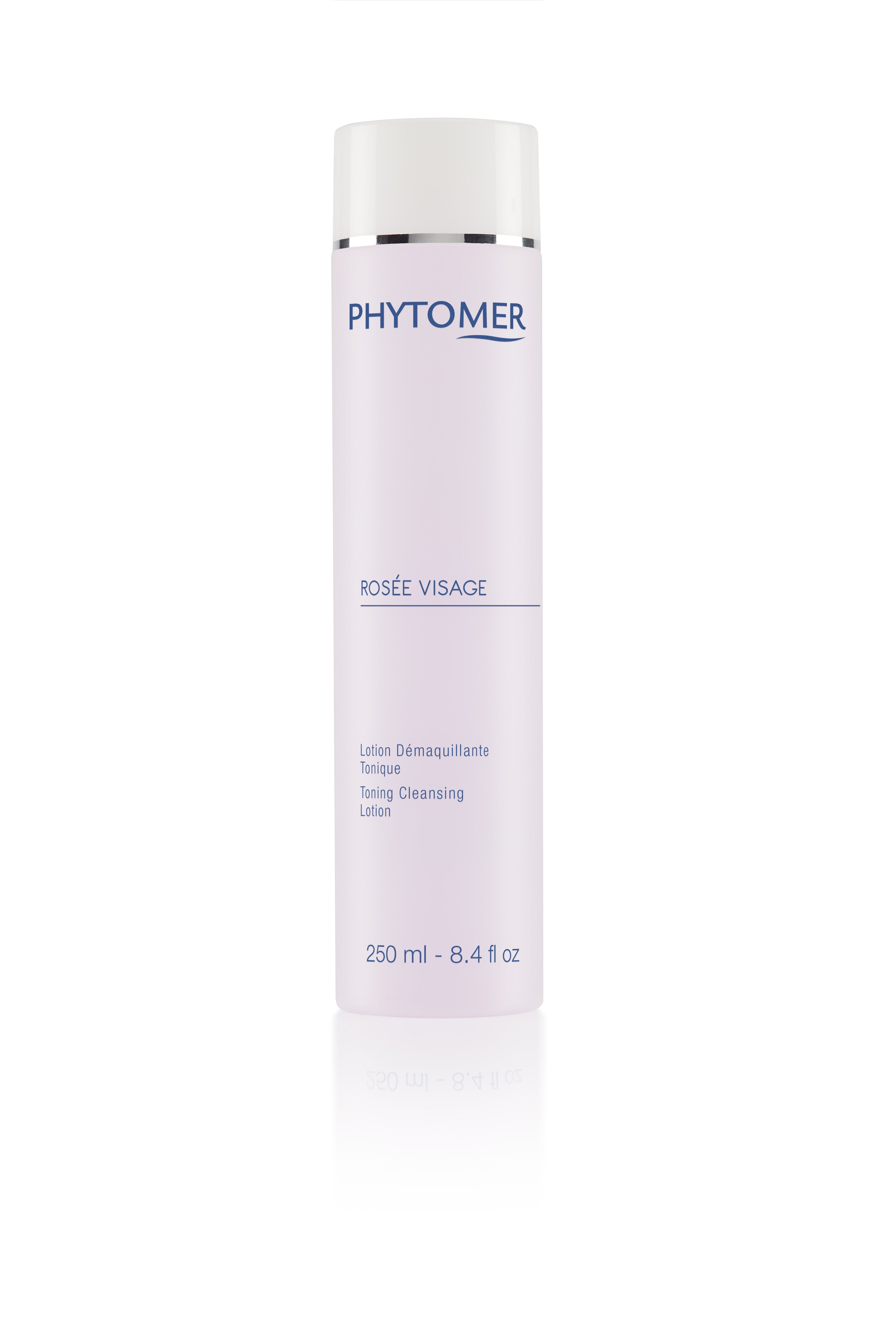 Phytomer facial cleansing lotion bottle on a white background