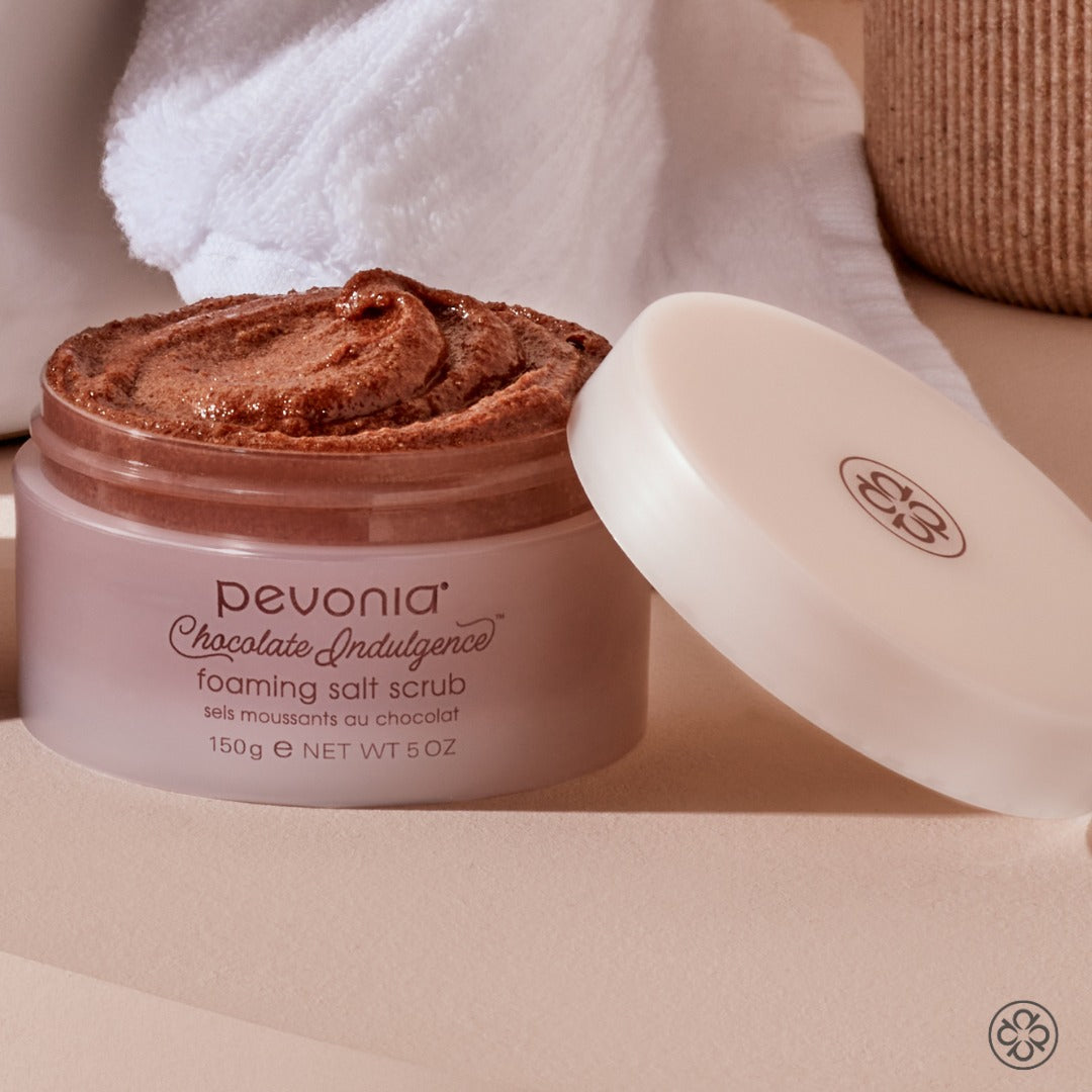 Pevonia Chocolate Indulgence Foaming Salt Scrub_150g