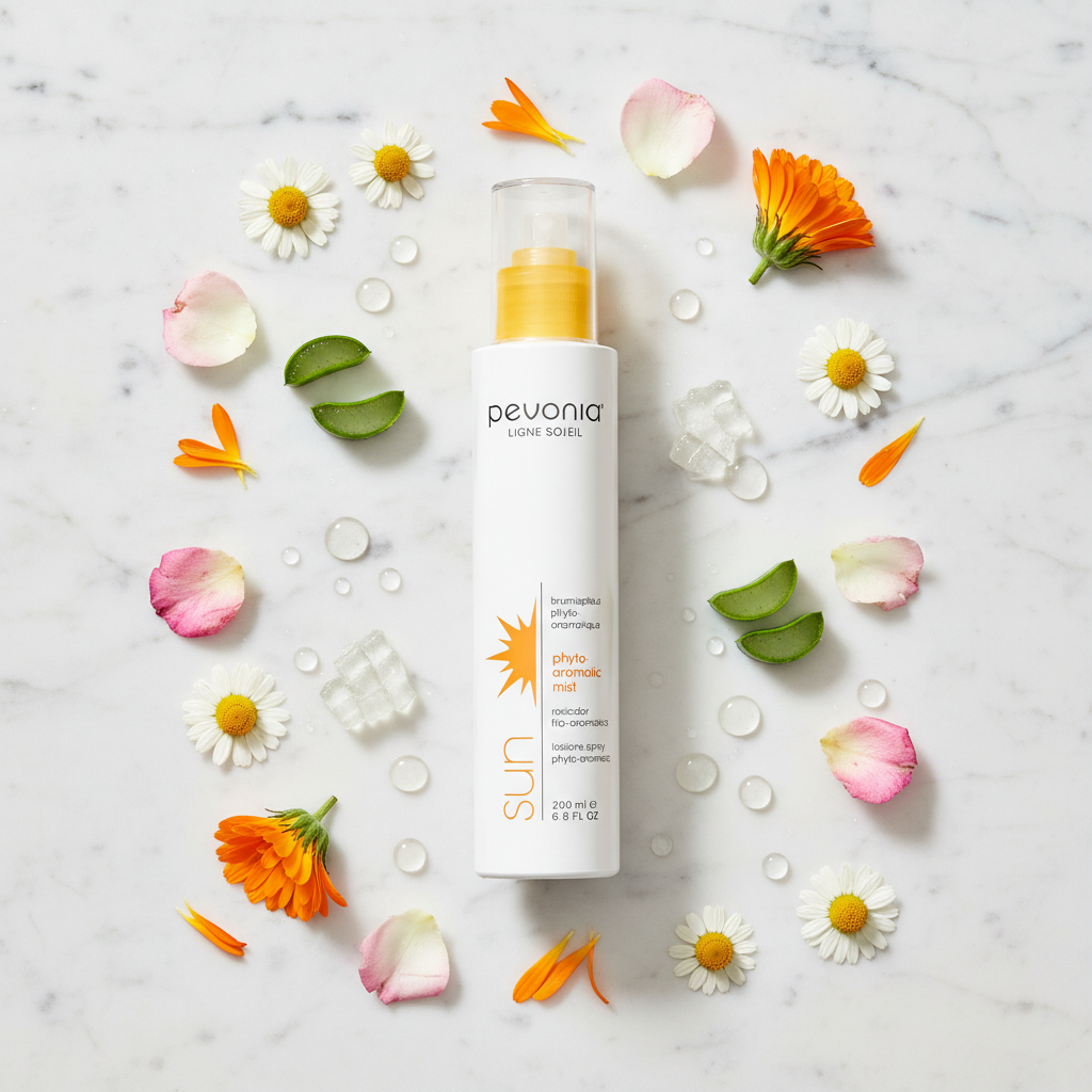 Phyto Aromatic Mist Flat lay with flowers