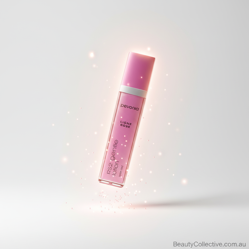 Pink bottle with 'peponia' branding on a light gray background