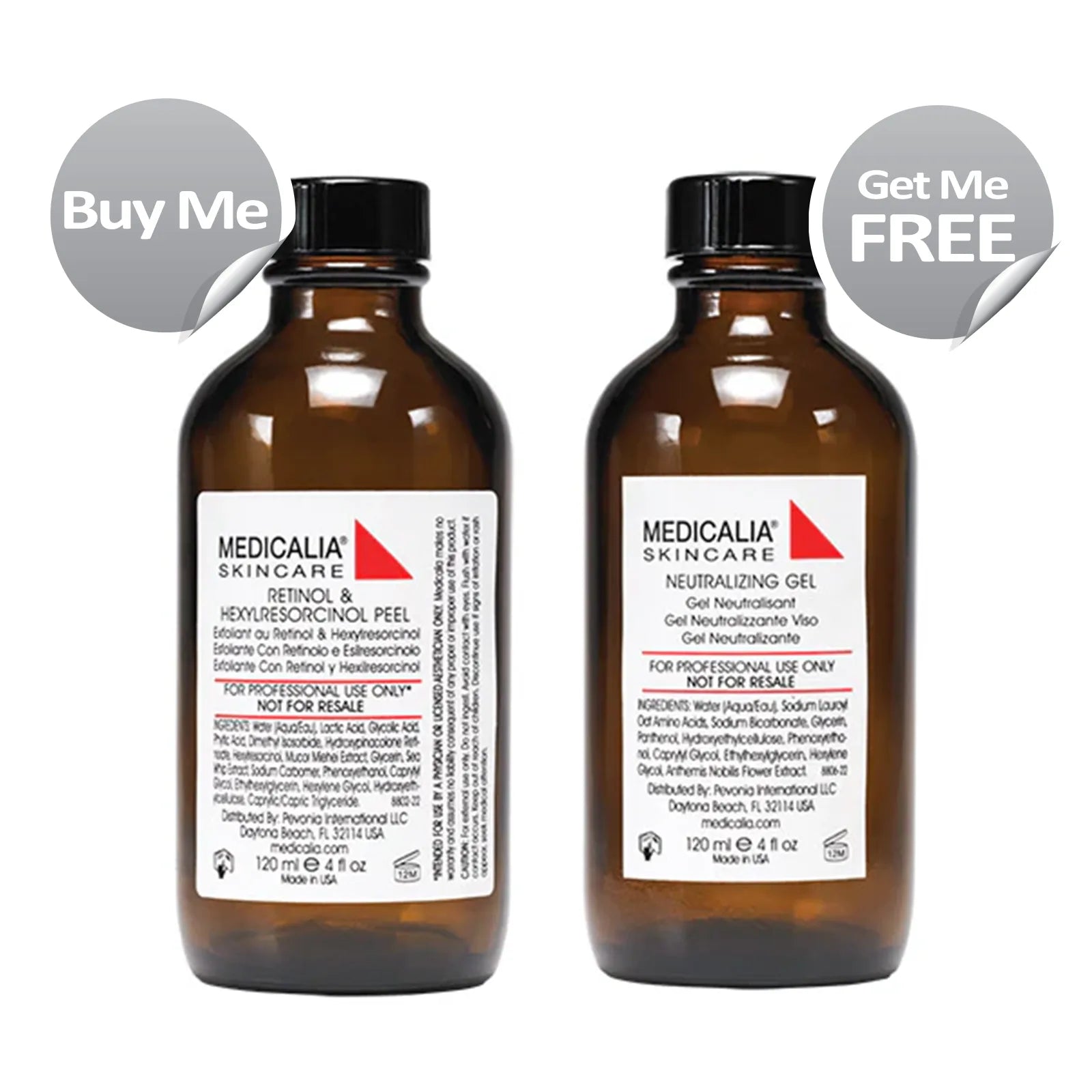 Retinol & Hexylresorcinol Peel 120ml + FREE Neutralizing Gel 120ml
