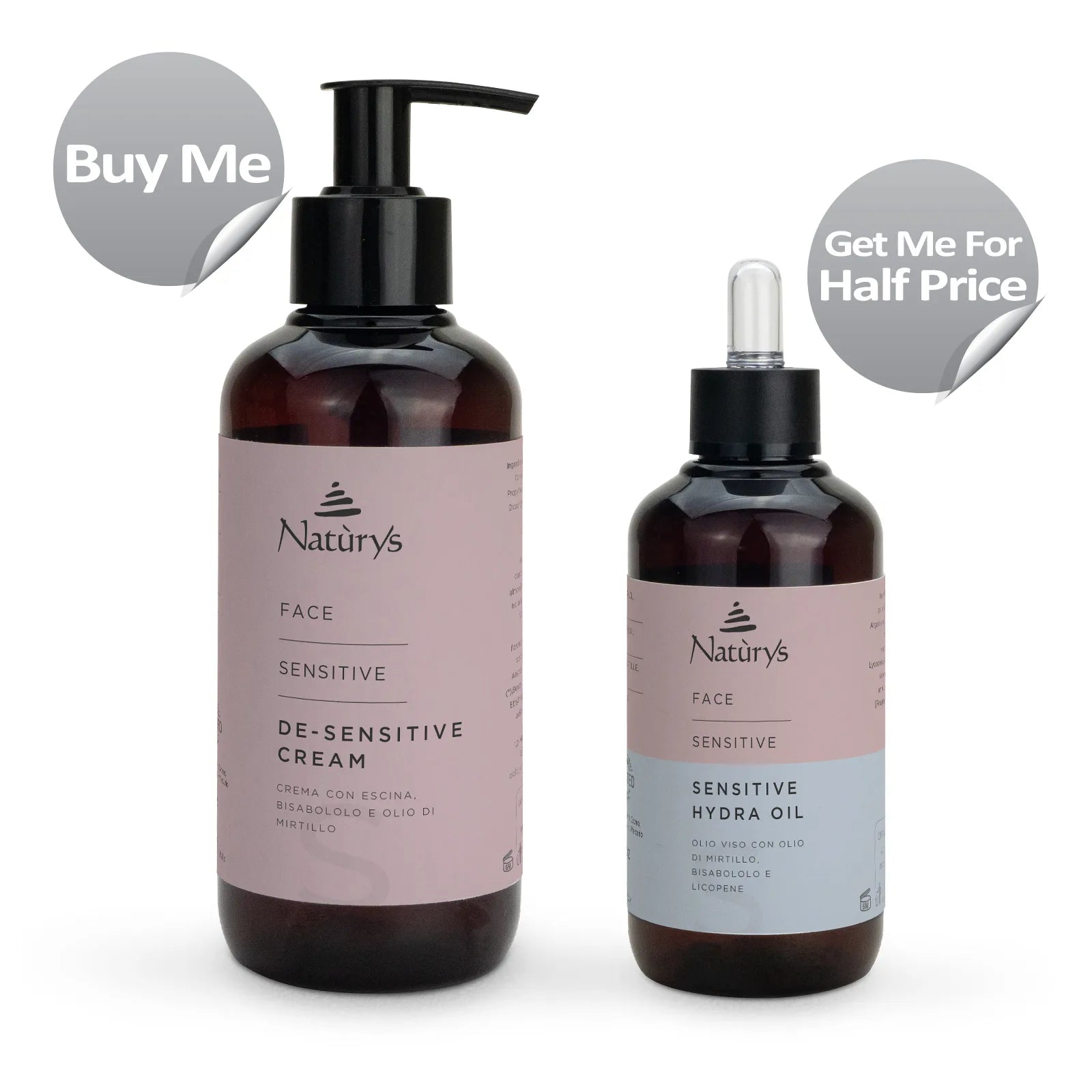 Purchase De-Sensitive Cream 250ml and Get Sensitive Hydra Oil 100ml at Half Price