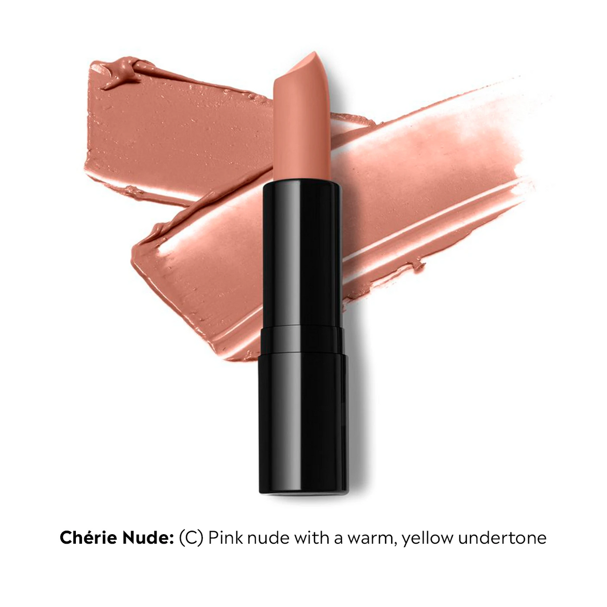 ELES Essence de Nude lipstick in Chérie Nude, a nude lipstick shade.