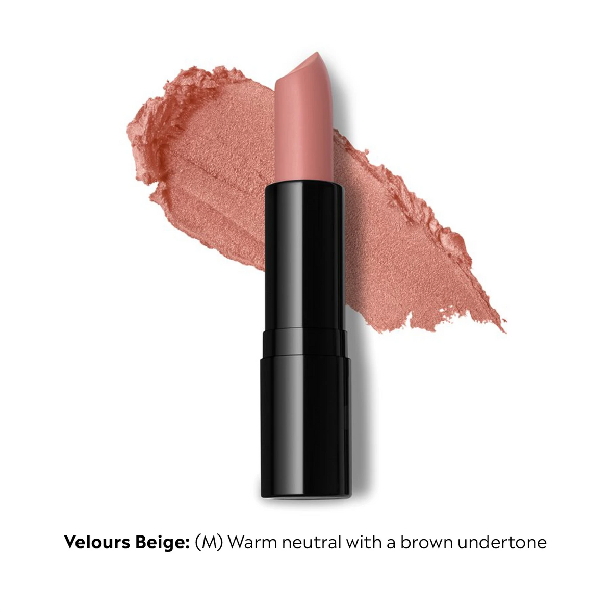 ELES Essence de Nude lipstick in Velours Beige, a nude lipstick shade.