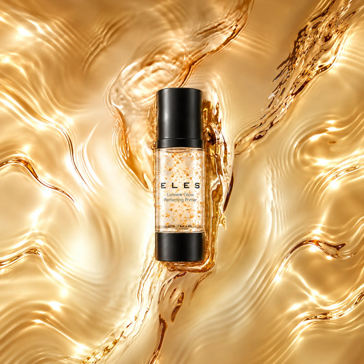 ELES Lumiere Glow Perfecting Primer with flowing gold