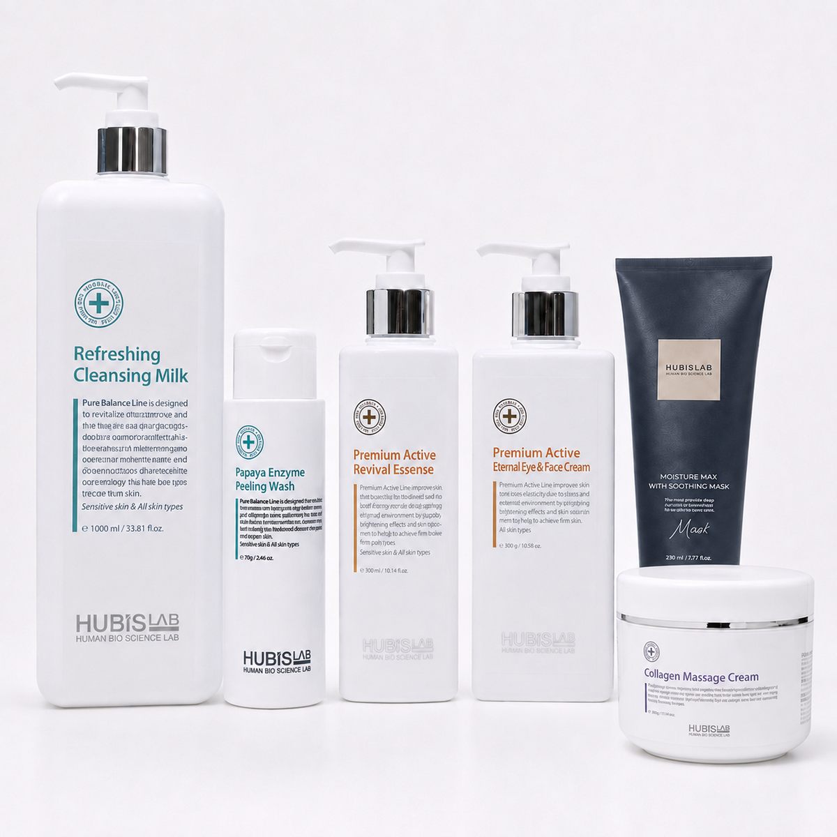 Hubislab professional products used in the Korean Glass Skin Facial Treatment