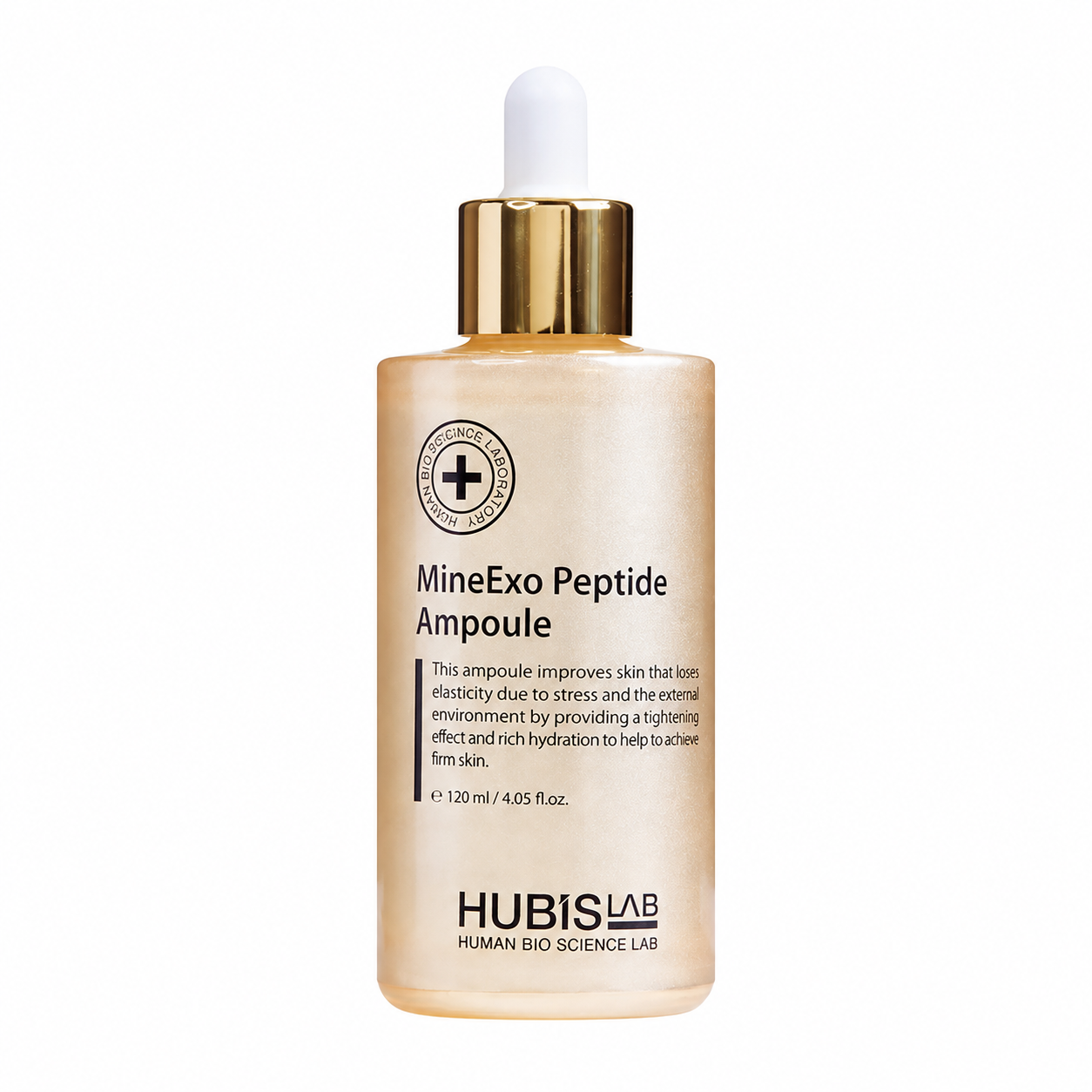 Hubislab MineExo Peptide Ampoule 120ml bottle displayed on a clean white background.