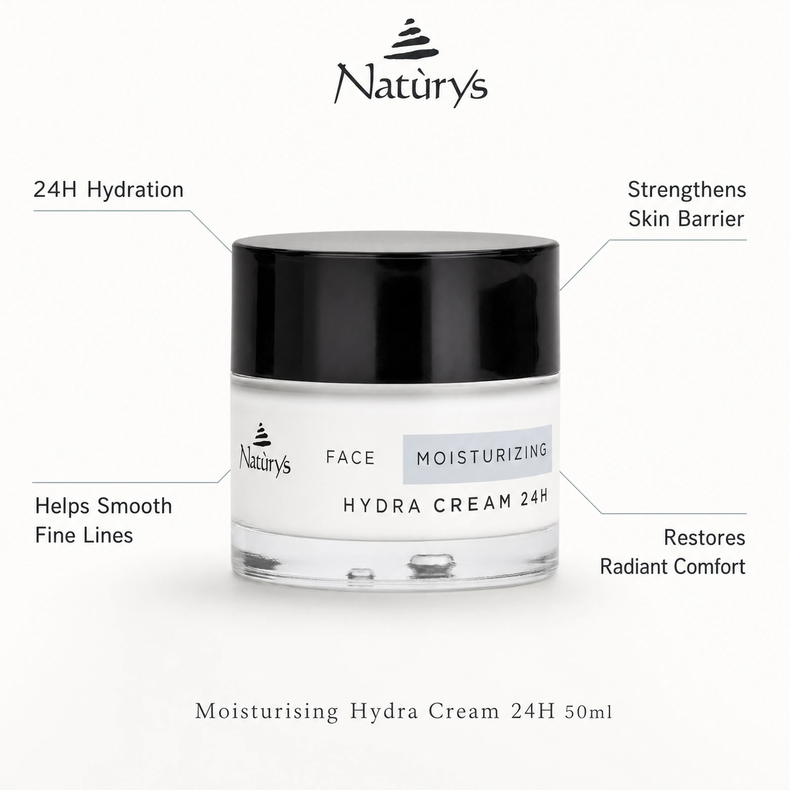 Phytomer Skin Lumination Essential Minerals Brightening Mask 50ml jar with features highlighted on a white background
