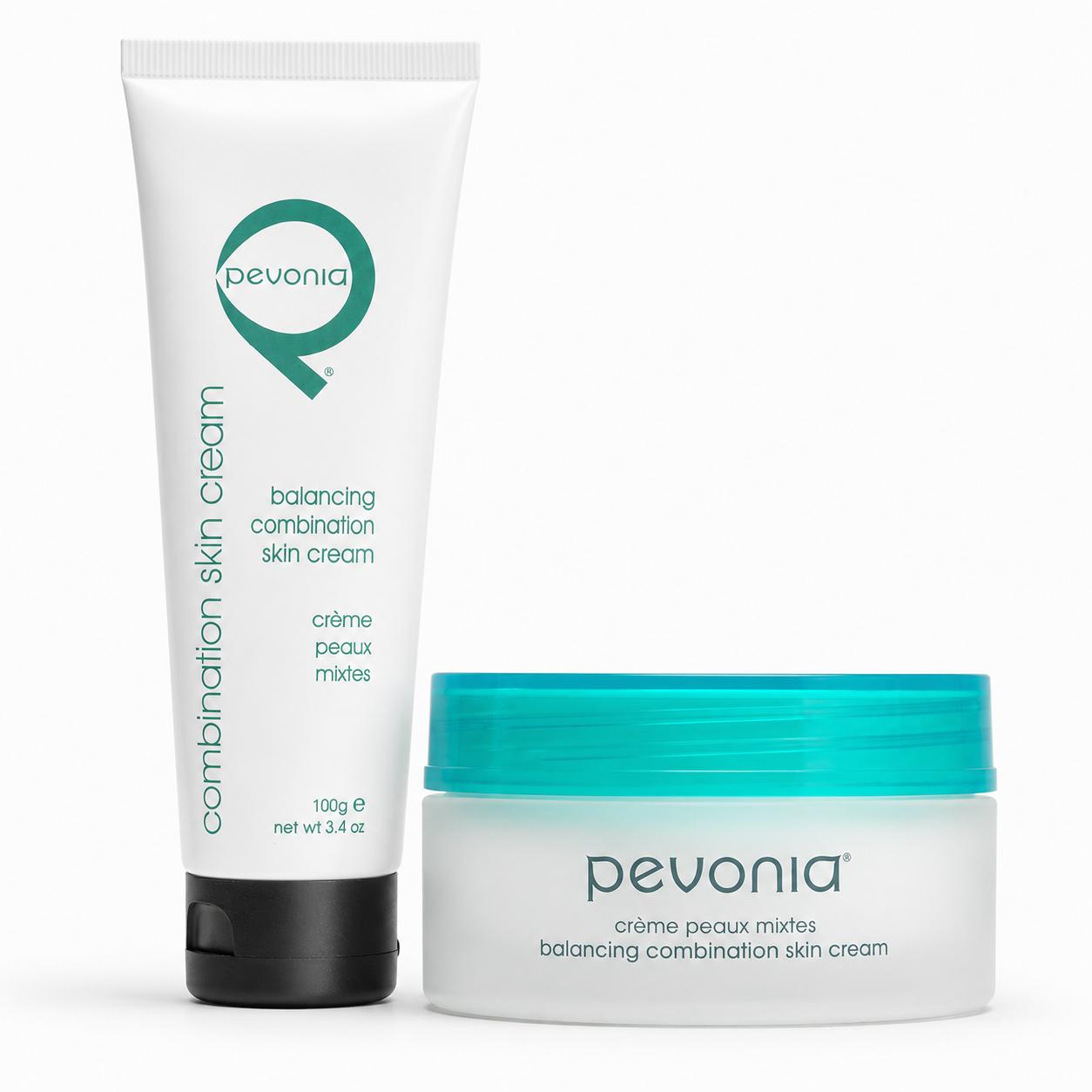 Pevonia Balancing Combination Skin Cream retail and professional variant image for combination and mildly oily skin, helping control shine, refine pores and provide lightweight hydration.