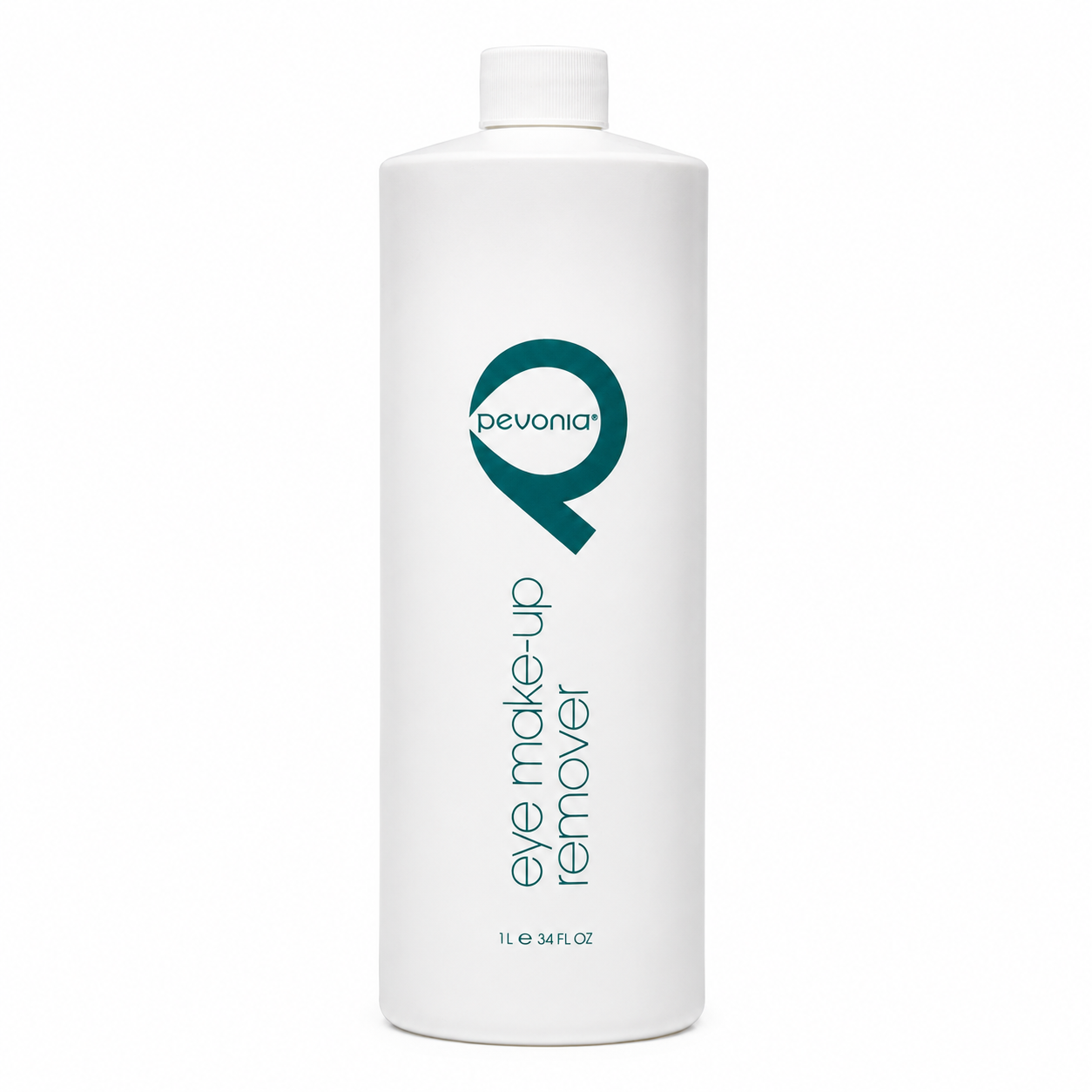 Pevonia Eye Make-Up Remover 1000ml professional bottle displayed on a clean white studio background.