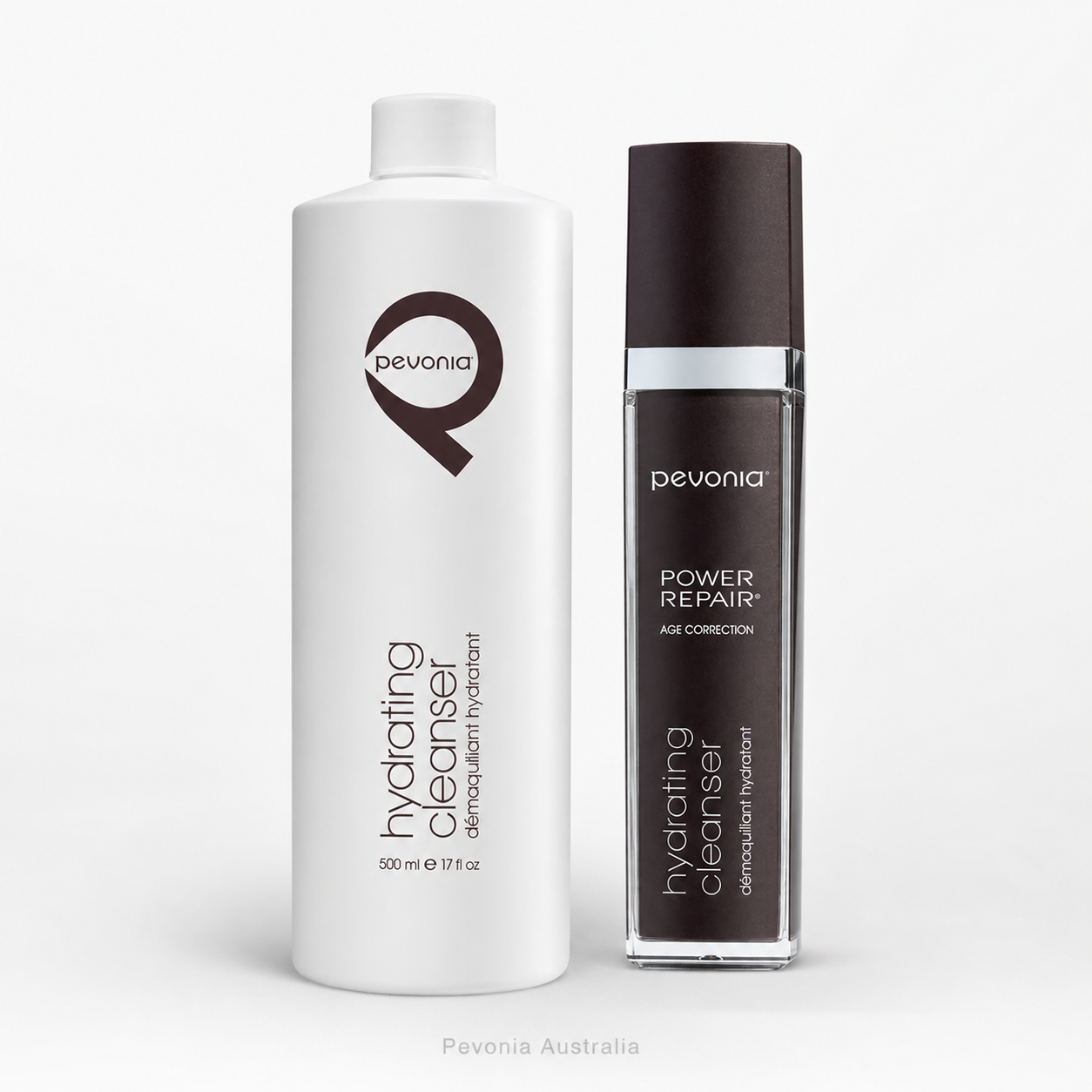 Pevonia Power Repair Hydrating Cleanser retail and professional variant image for gentle daily cleansing, helping remove impurities while keeping dry, dehydrated or mature skin soft and hydrated.