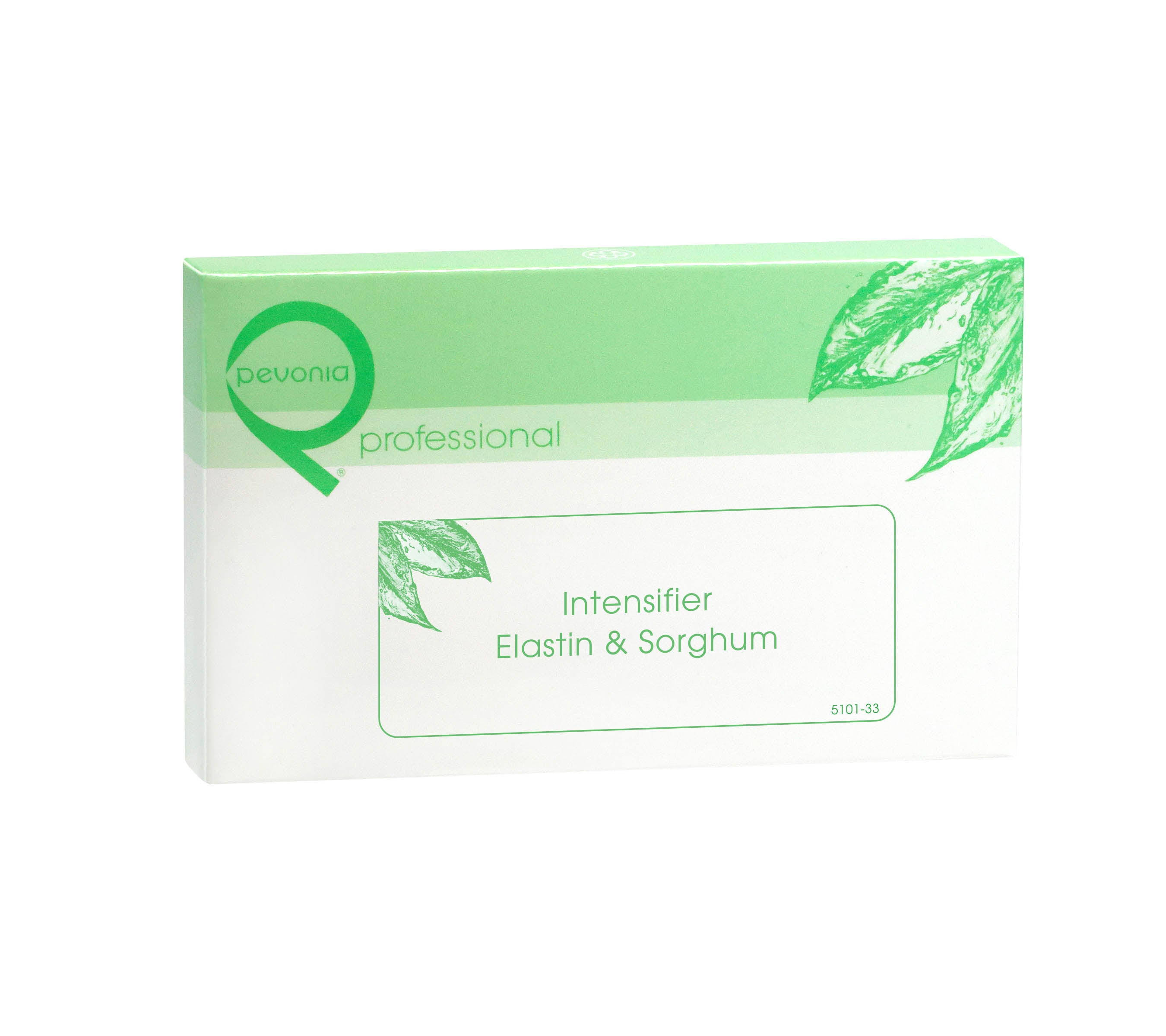 Pevonia Elastin Polypeptides with Sorghum 5 x 5ml ampoules displayed on a white background
