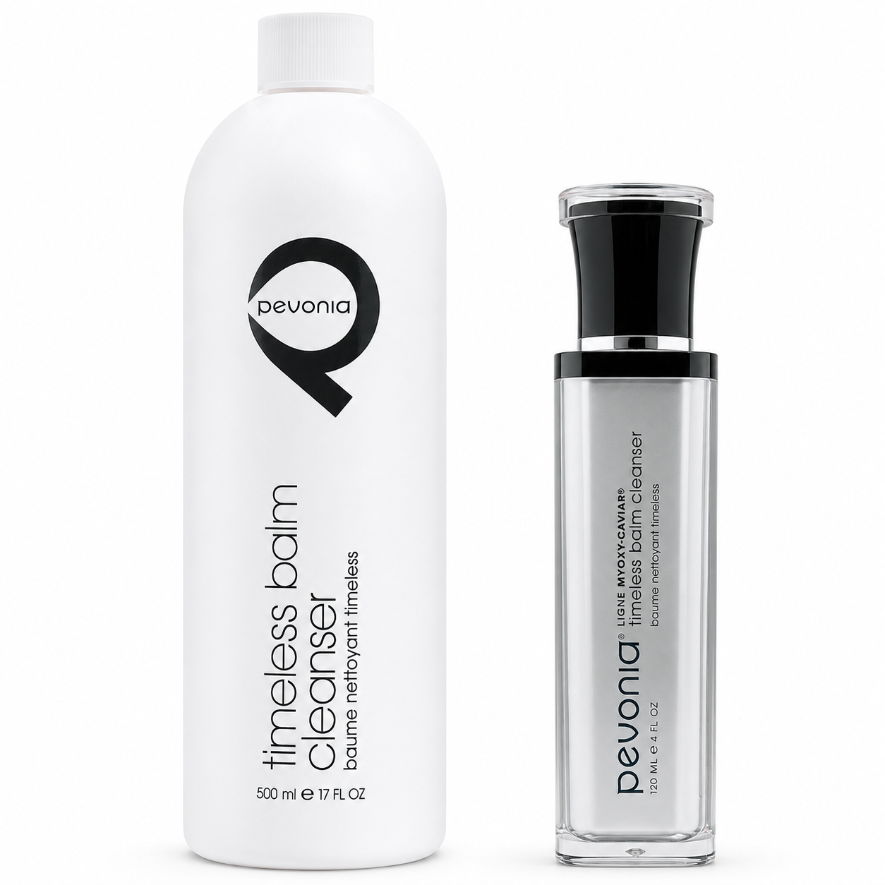 Pevonia Myoxy-Caviar Timeless Balm Cleanser retail and professional variant image for mature or dry skin, helping gently remove impurities while preserving hydration and the skin’s natural pH balance.