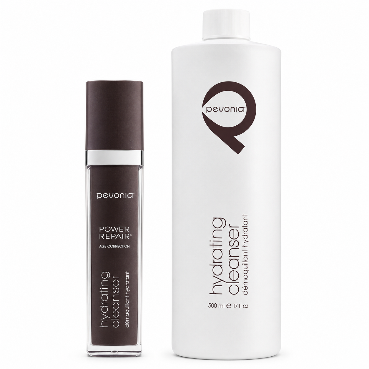 Pevonia Power Repair Hydrating Cleanser retail and professional variant image for gentle daily cleansing, helping remove impurities while keeping dry, dehydrated or mature skin soft and hydrated.