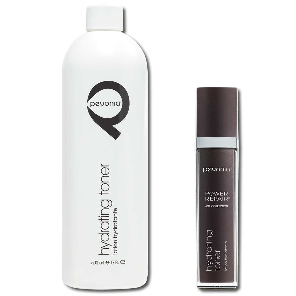 Pevonia Power Repair Hydrating Toner retail and professional variant image for alcohol-free post-cleanse hydration, helping refresh, soothe and prepare dry, dehydrated or mature skin.