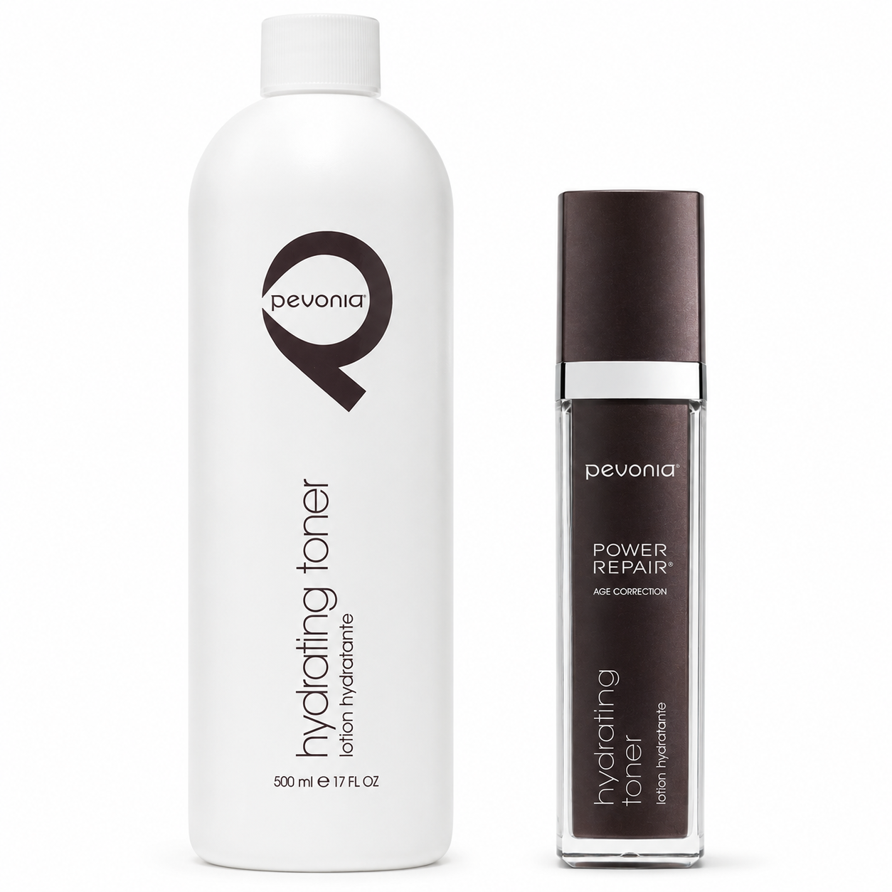 Pevonia Power Repair Hydrating Toner retail and professional variant image for alcohol-free post-cleanse hydration, helping refresh, soothe and prepare dry, dehydrated or mature skin.