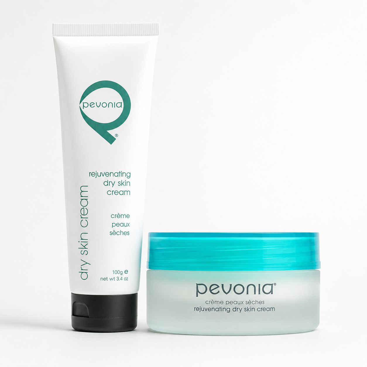 Pevonia Rejuvenating Dry Skin Cream retail and professional variant image for dry, dehydrated and mature skin