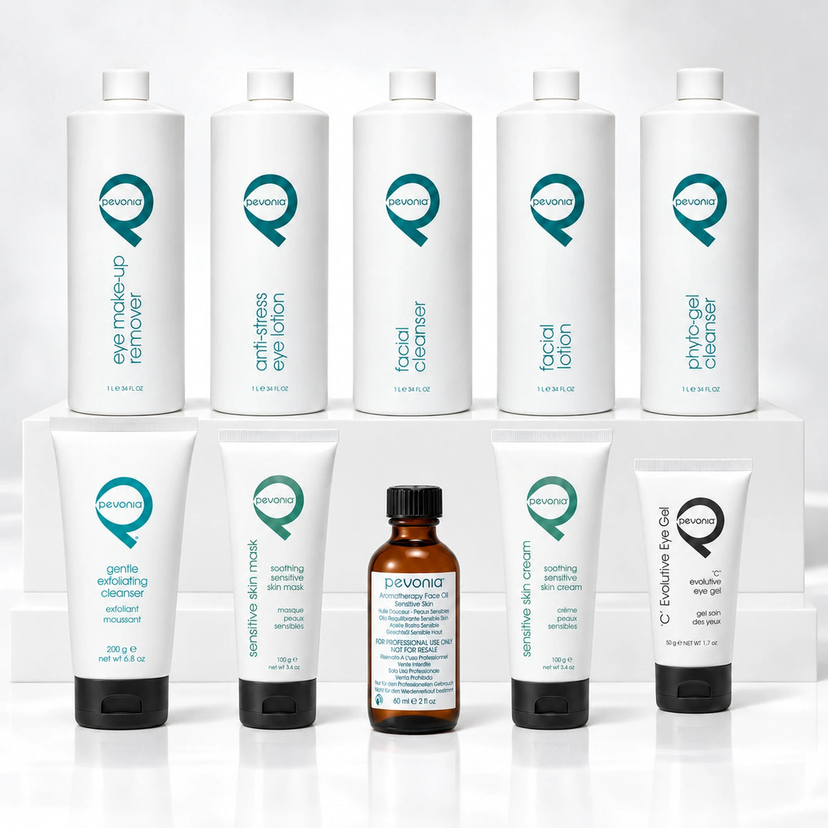 Pevonia Sensitive Skin Aromatherapy Facial professional collection including Gentle Exfoliating Cleanser 200 g