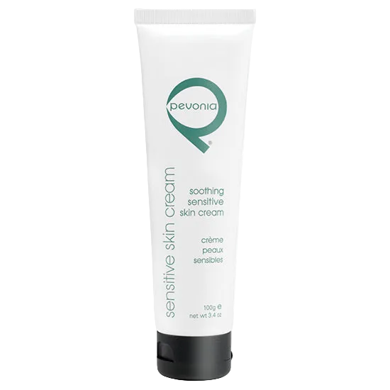 Pevonia Soothing Sensitive Skin Cream 100ml professional tube moisturiser for calming redness and supporting sensitive skin barrier repair