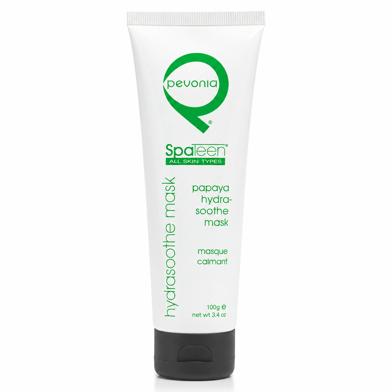 Pevonia SpaTeen Papaya Hydrasoothe Mask 100g displayed on a clean white background.