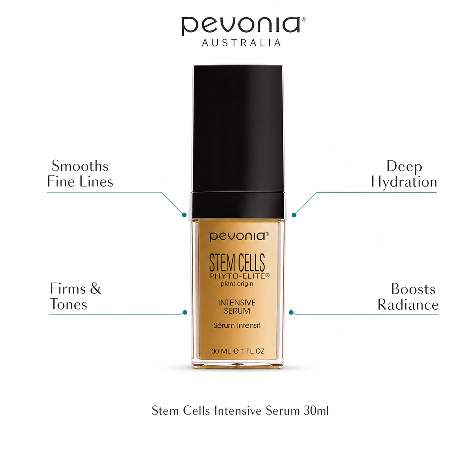 Pevonia Stem Cells Intensive Serum 30ml with benefits for fine lines, firmness, hydration and radiance