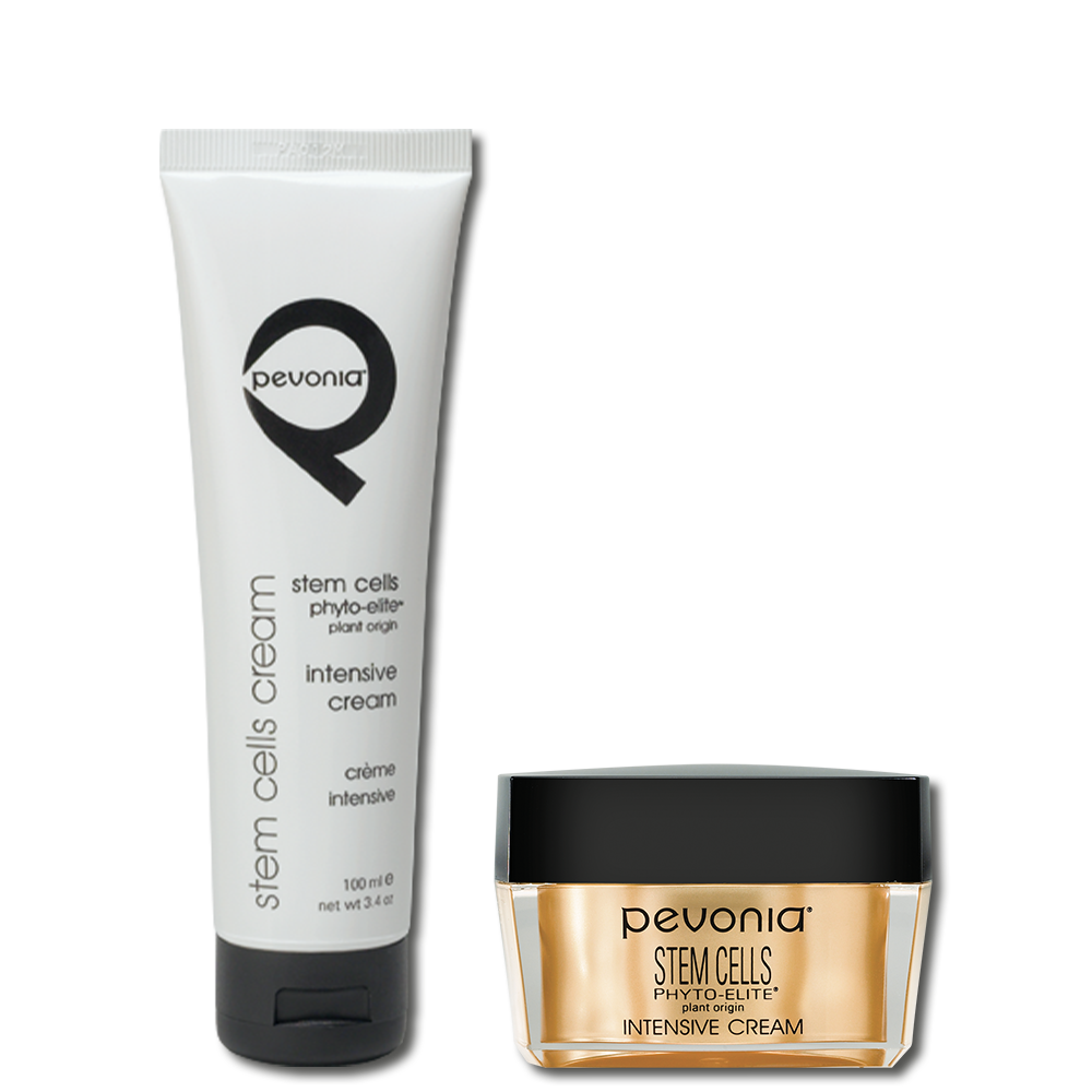 Pevonia Stem Cells Phyto-Elite Intensive Cream retail and professional variant image for mature skin, helping deeply hydrate, repair, firm and smooth visible signs of ageing.
