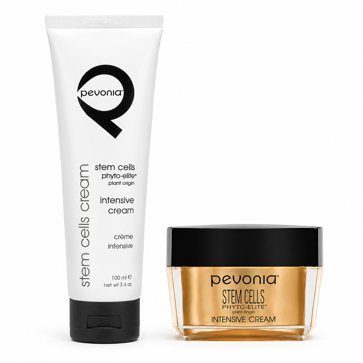 Pevonia Stem Cells Phyto-Elite Intensive Cream retail and professional variant image for mature skin, helping deeply hydrate, repair, firm and smooth visible signs of ageing.