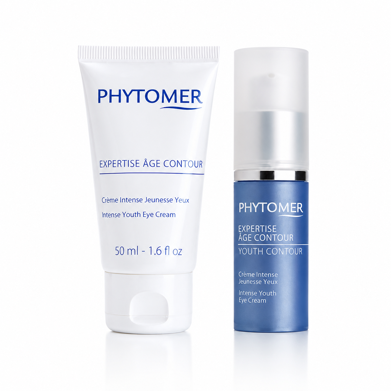 Phytomer Expertise Age Contour Intense Youth Eye Cream retail and professional size duo image.