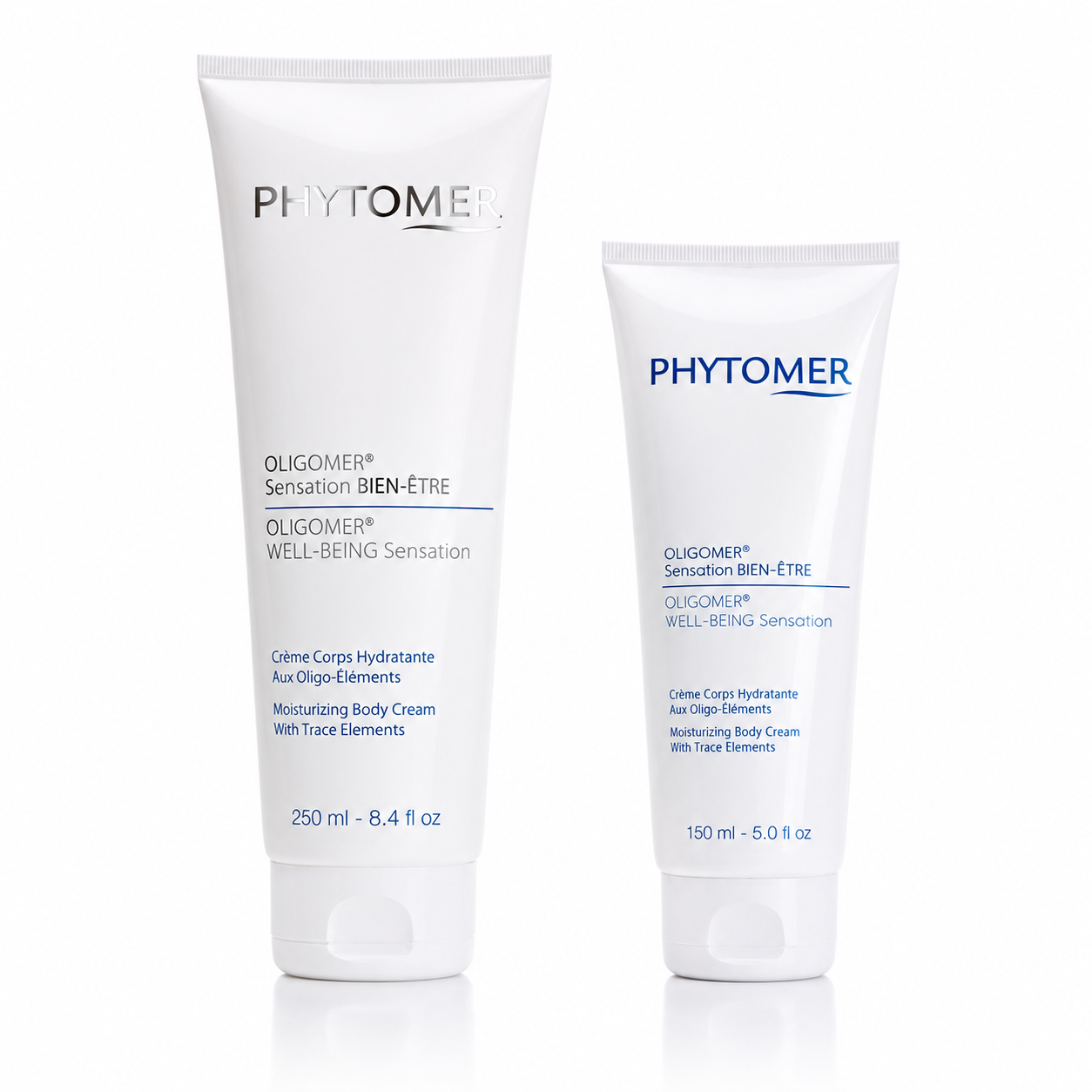 Phytomer Moisturizing Body Cream with Trace Elements retail and professional size duo image.