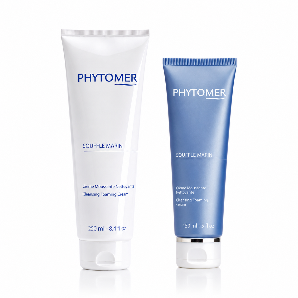Phytomer Souffle Marin Cleansing Foaming Cream retail and professional size duo image.