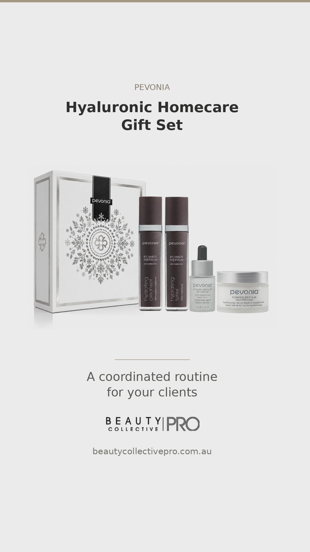 Pevonia Hyaluronic Gift Set Christmas 2026 professional reel, 24.5 seconds