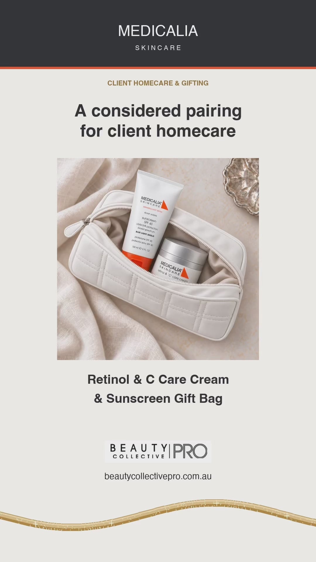 Medicalia Retinol and C Care Cream & Sunscreen Gift Bag - BC Pro Reel