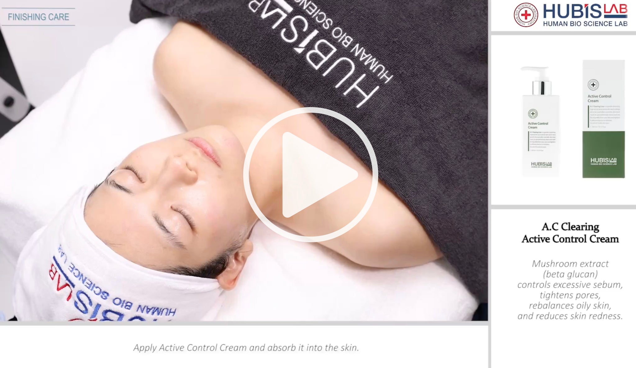 Hubislab A.C Clearing Active Control Moisturizer used in actual treatment