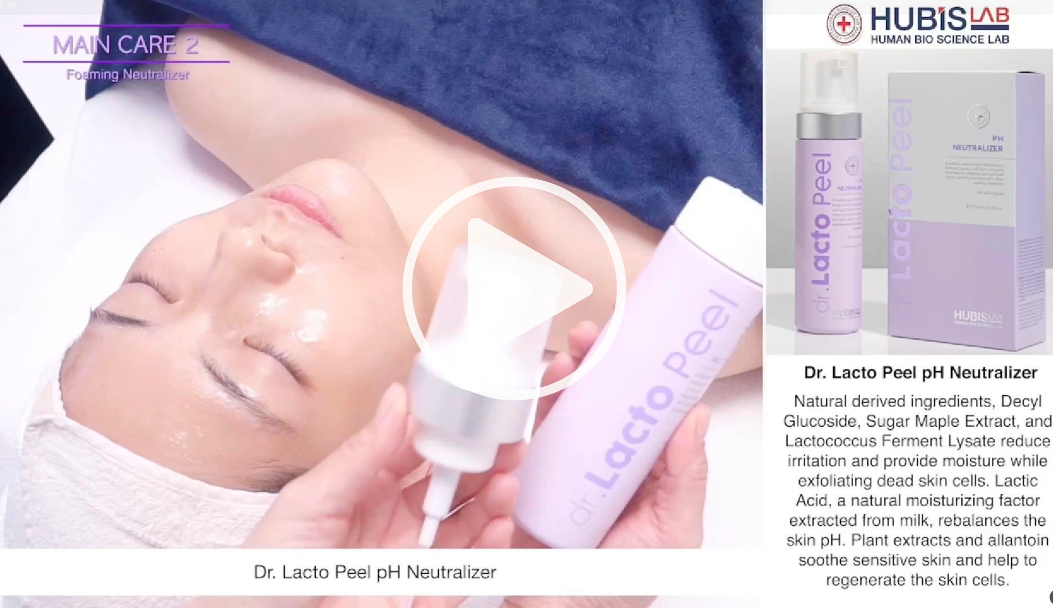 Hubislab Dr. Lacto Peel pH Neutralizer used in actual treatment