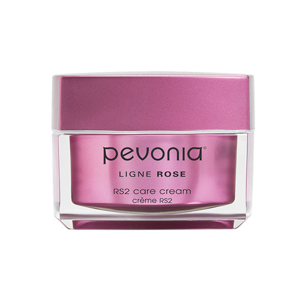 A jar of Pevonia RS2 Care Cream, specifically formulated for rosacea and hypersensitive skin.