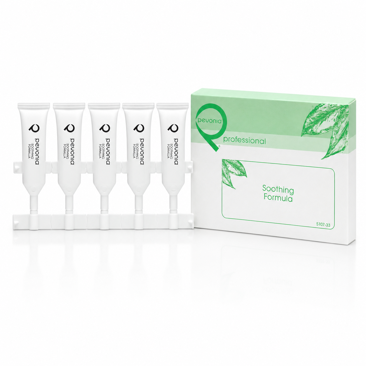 Set of Soothing Formula 5 x 5ml ampoules with a green box labeled 'Soothing Formula 5 x 5ml' on a white background