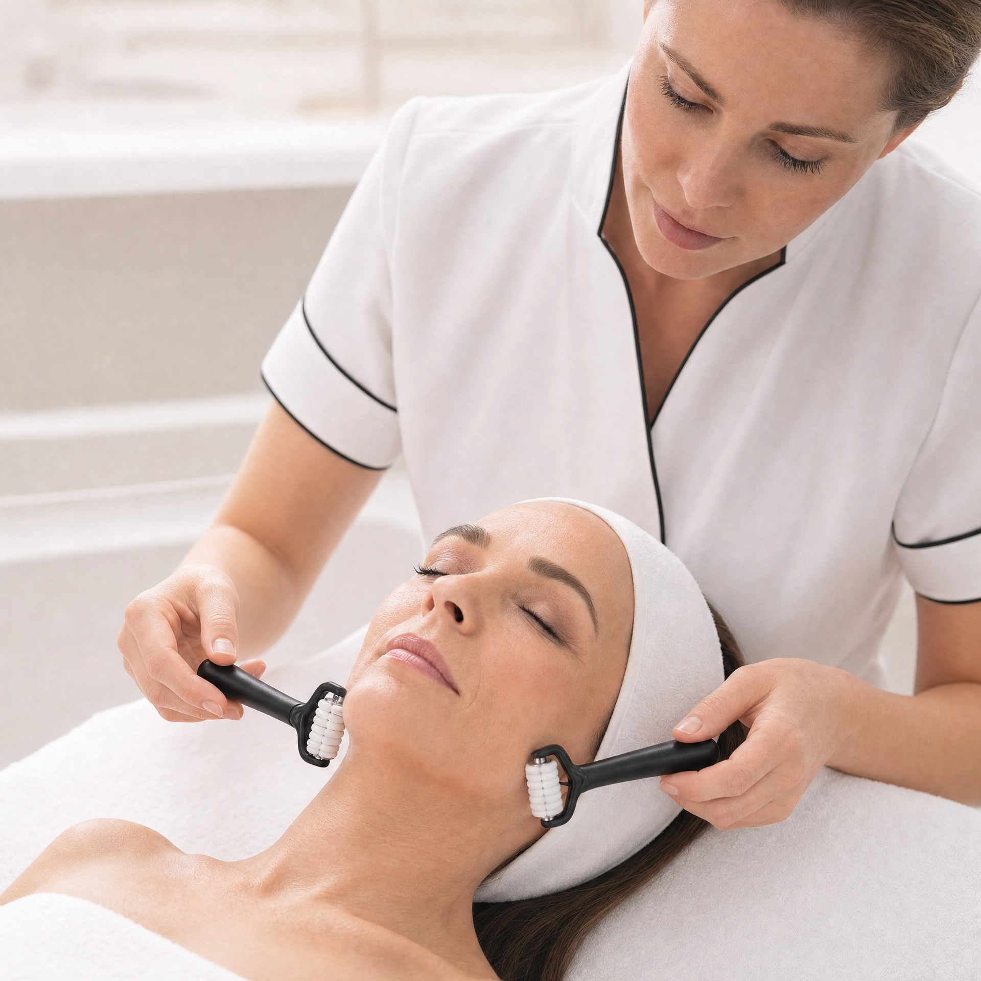 Vie Collection 3D Wrinkle Smoothing Densifying Treatment dual Face Shapers lower-face technique