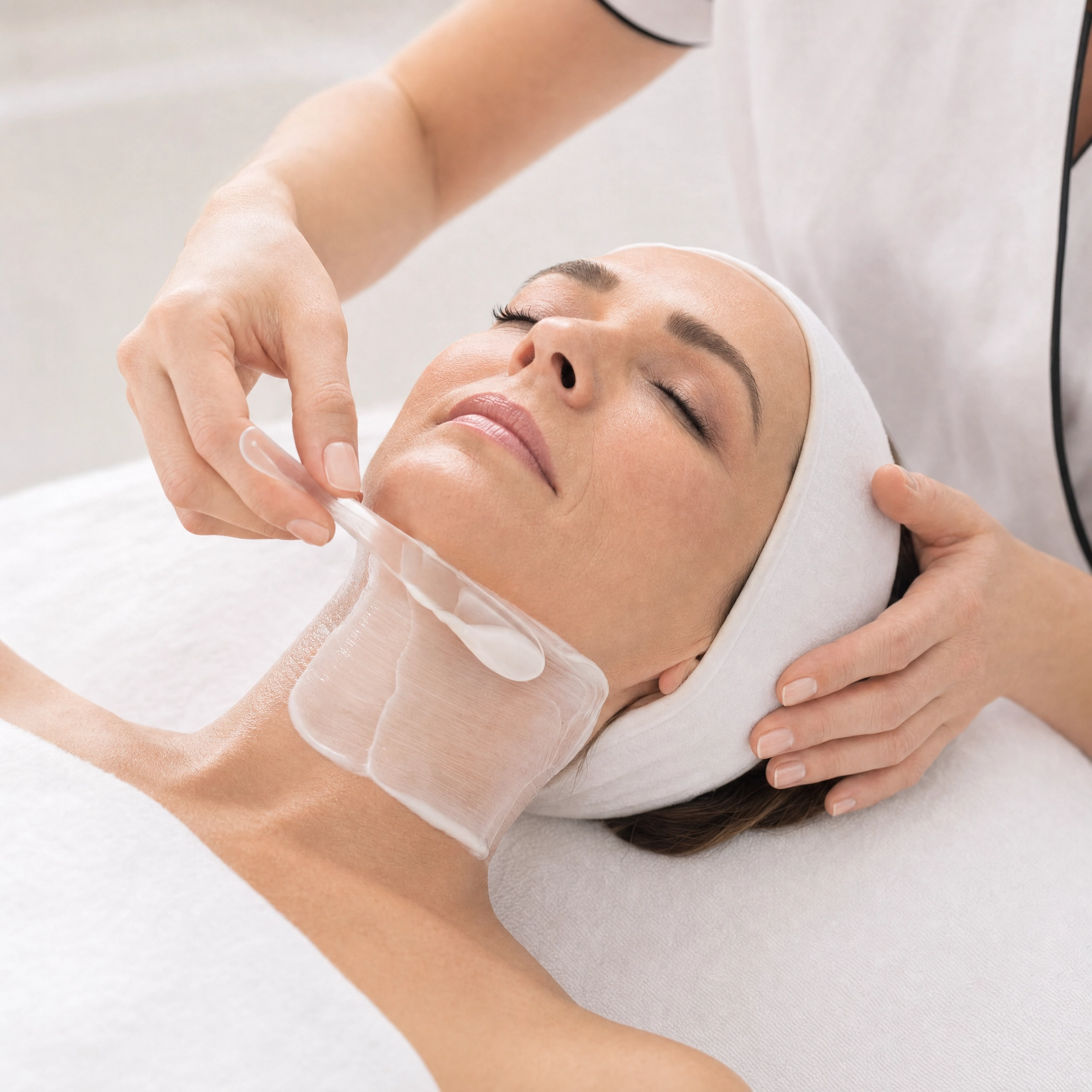 Vie Collection 3D Wrinkle Smoothing Densifying Treatment EGF plasticising mask application